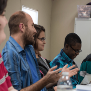 Image of students at a Find Your Voice Writing Group