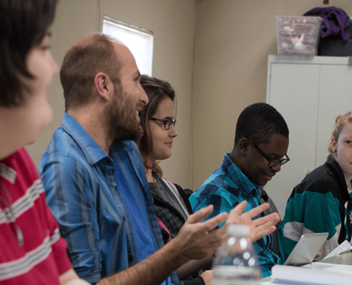 Image of students at a Find Your Voice Writing Group