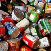 Image of canned food in a pile