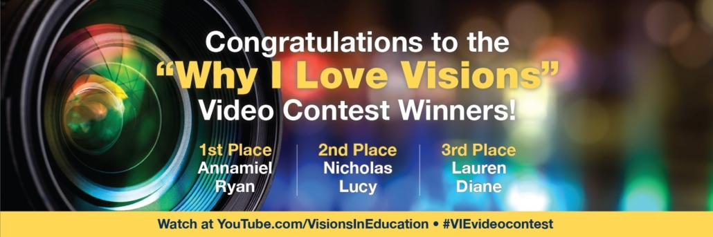 Banner announcing the 2016 Visions Video Contest