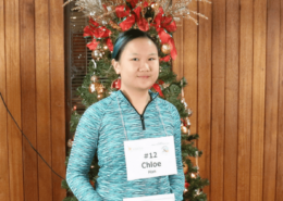 Visions Student, Chloe H., winner of the Spelling Bee