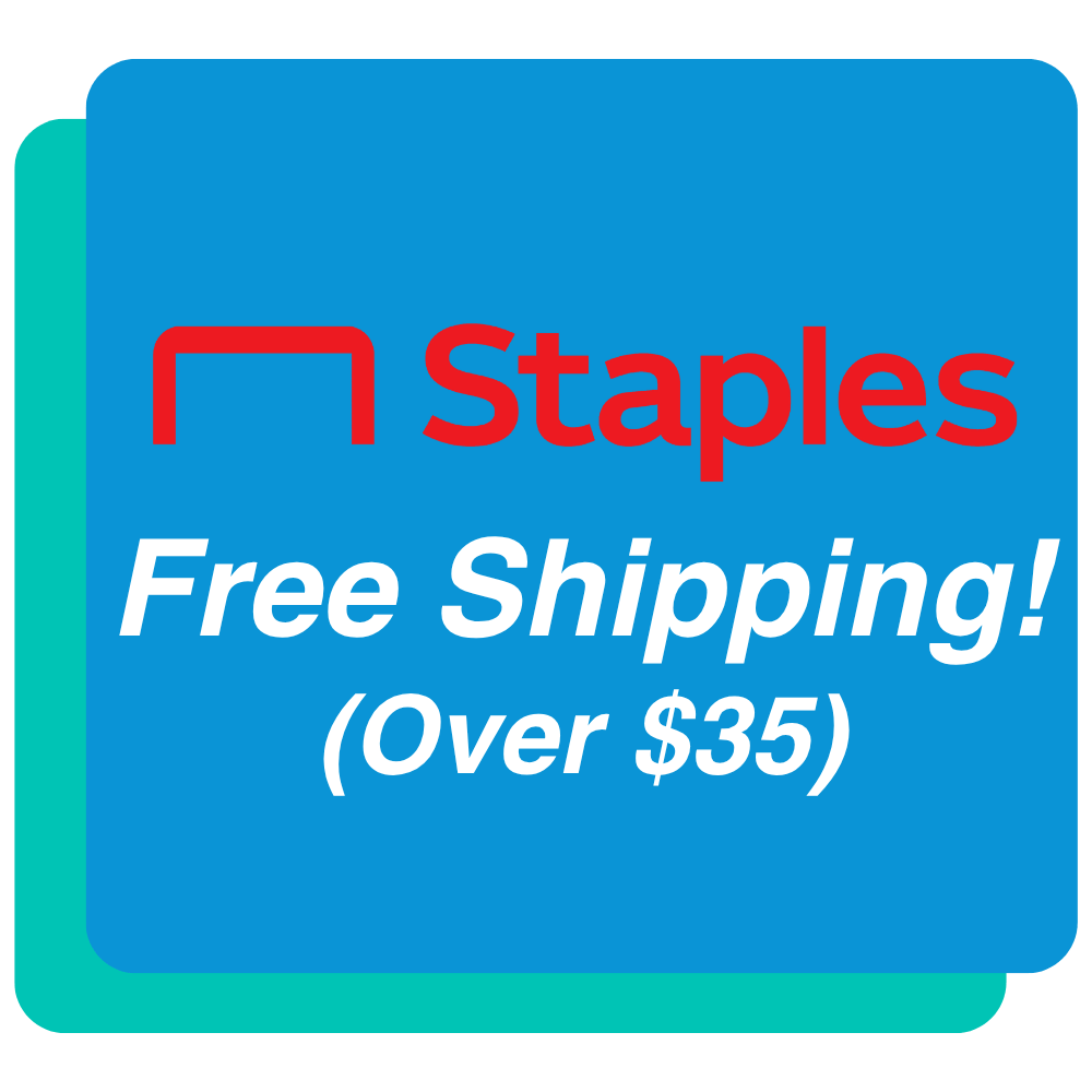 Staples provides free shipping over $35!