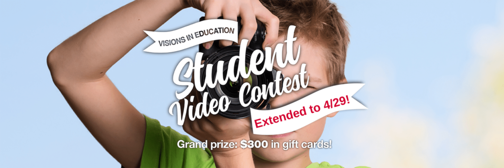 Banner announcing extension of Visions Video Contest