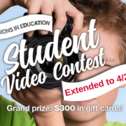 Banner announcing extension of Visions Video Contest