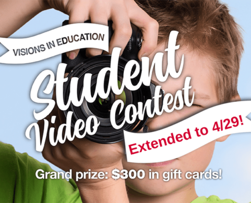 Banner announcing extension of Visions Video Contest