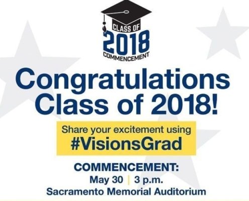 Banner congratulating Class of 2018