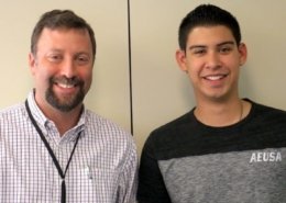 Photo of Hector Olivares and his teacher Joshua Imler