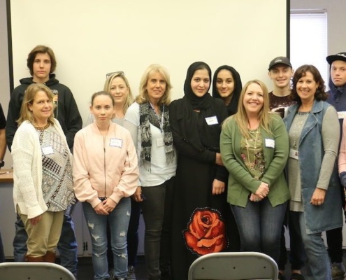 Group photo of Visions students, teachers, and local police officers