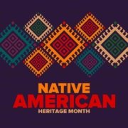 Native American Heritage Month in November. American Indian culture. Celebrate annual in United States. Tradition pattern. Poster, card, banner and background. Vector ornament, illustration