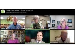 Six charter school leaders present and accept CSDC Green Apple awards on Zoom