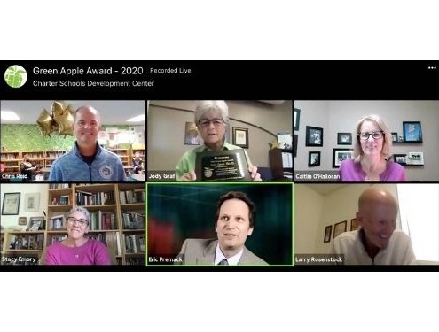 Six charter school leaders present and accept CSDC Green Apple awards on Zoom