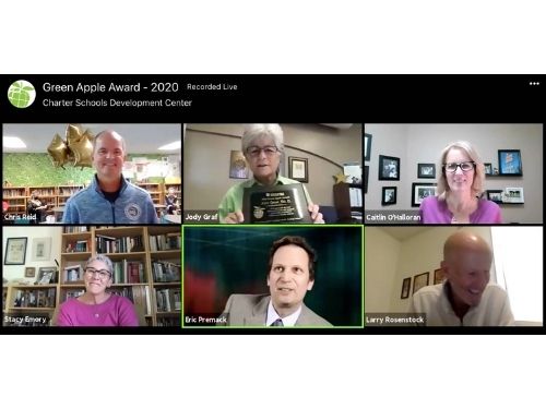 Six charter school leaders present and accept CSDC Green Apple awards on Zoom