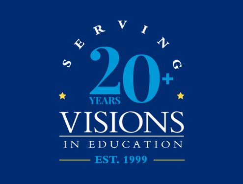 Serving 20+ years Visions In Education logo established 1999