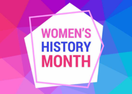 Women's History Month is celebrated in march. Text on the background abstract low poly style. Banner, poster Women s History Month in the red, pink, blue colors for social media. (Women's History Month is celebrated in march. Text on the background.