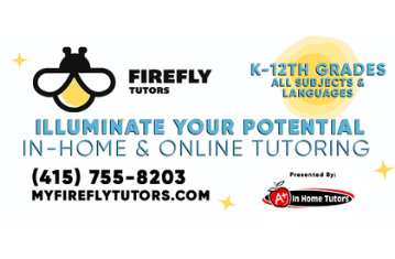 Firefly A+ In Home Tutors ad with business info