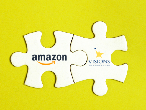 Visions In Education has been partnered with Amazon since 2015. This partnership ensures that the process for parents to purchase curriculum, supplies and materials is a fast and user-friendly experience.