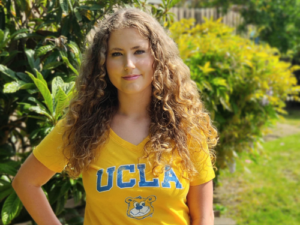 Smiling Home School student in UCLA Bruins shirt