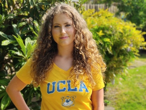 Smiling Home School student in UCLA Bruins shirt