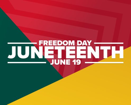 Juneteenth. Freedom Day. June 19. Holiday concept. Template for background, banner, card, poster with text inscription. Vector EPS10 illustration