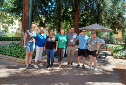 Visions teachers chaperoning a field trip to Sacramento State University.