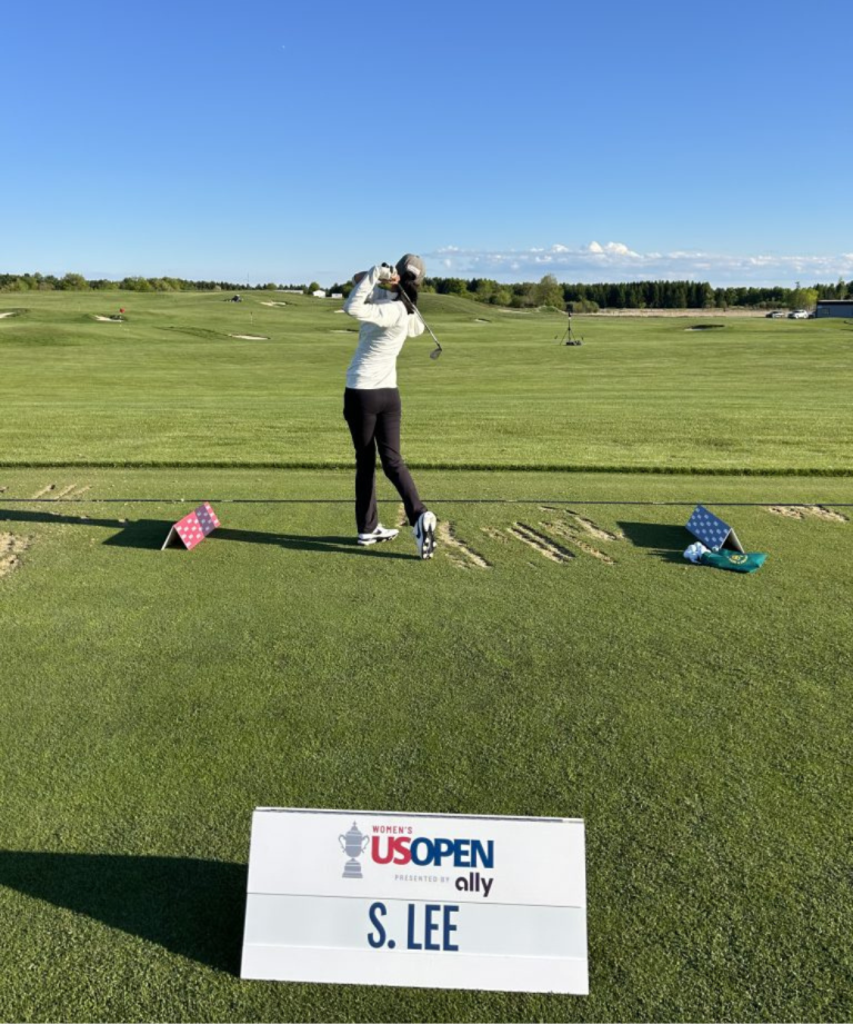 Visions graduate Sophia Lee competing at the U.S. Open.