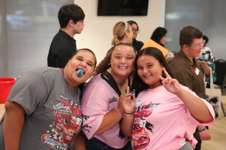 Visions students pose for a picture at Club Rush 2025