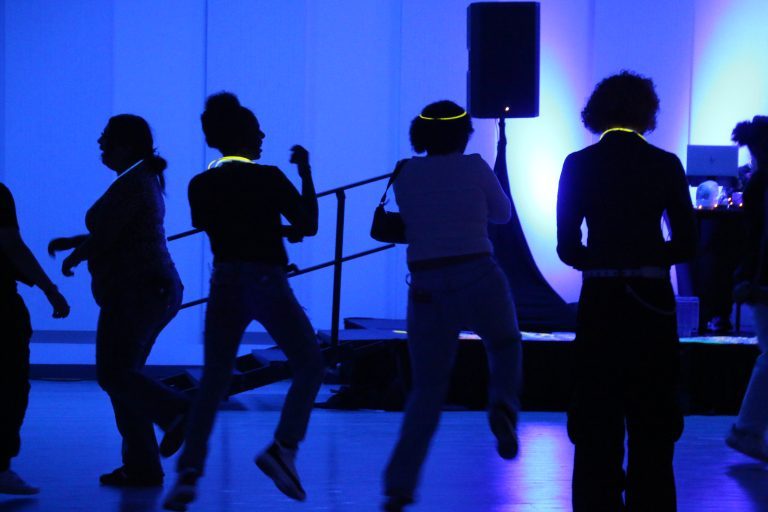 Visions students participated in a dance party at the end of Club Rush 2025