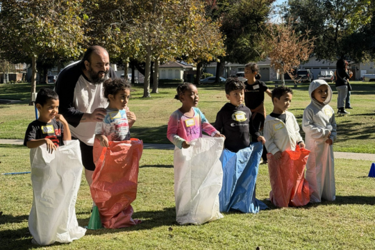 Visions students participating in a Visions event.