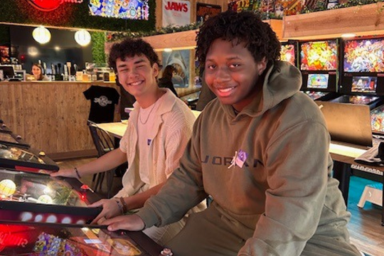 Visions students participating in a Visions event.