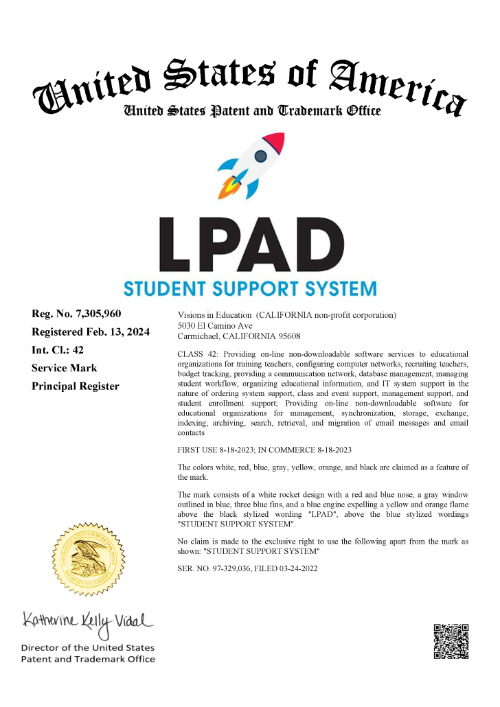 LPAD Trademark and Patent document
