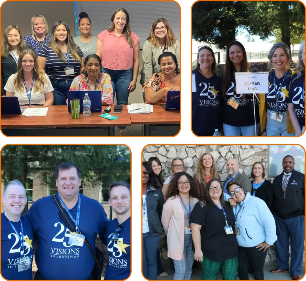 Collage of Visions classified staff