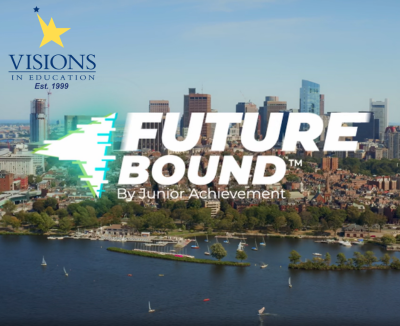 Visions students in our Future Business Leaders Club were featured in a 5-part docuseries journaling their trip to Boston for the Future Bound competition. This is a title screen from Episode 1.