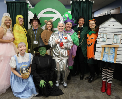 Visions' Human Resources team always finds ways to have fun, such as dressing up as a group for Halloween! Each team member is dressed as a character from The Wizard of Oz.