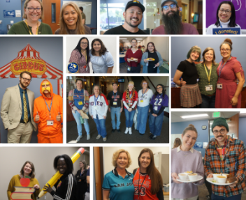 A collage of different classified staff members from around the Visions organization.