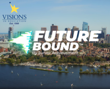 Visions students in our Future Business Leaders Club were featured in a 5-part docuseries journaling their trip to Boston for the Future Bound competition. This is a title screen from Episode 1.