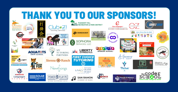 Collage of vendor logos with text at the top that says "Thank you to our sponsors!"