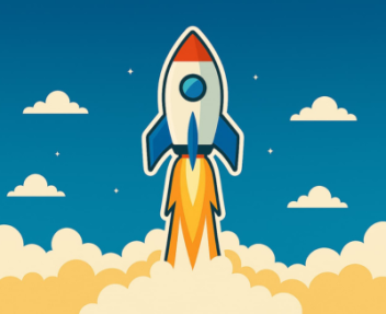 Rocket ship graphic