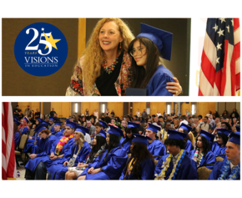 Collage of Visions graduates at the Summer Graduation event